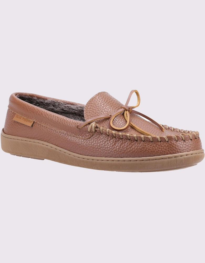 Hush Puppies Ace Slip On Memory Foam Mens Slippers Tan