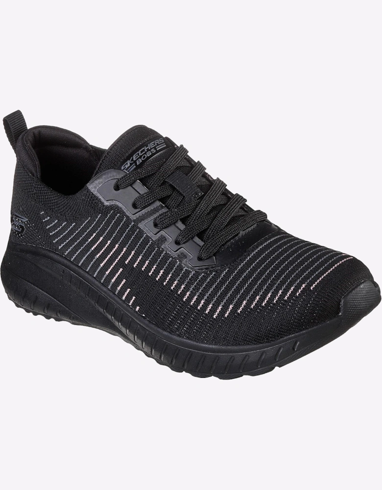 Skechers BOBS Squad Chaos Womens Memory Foam Shoes Black