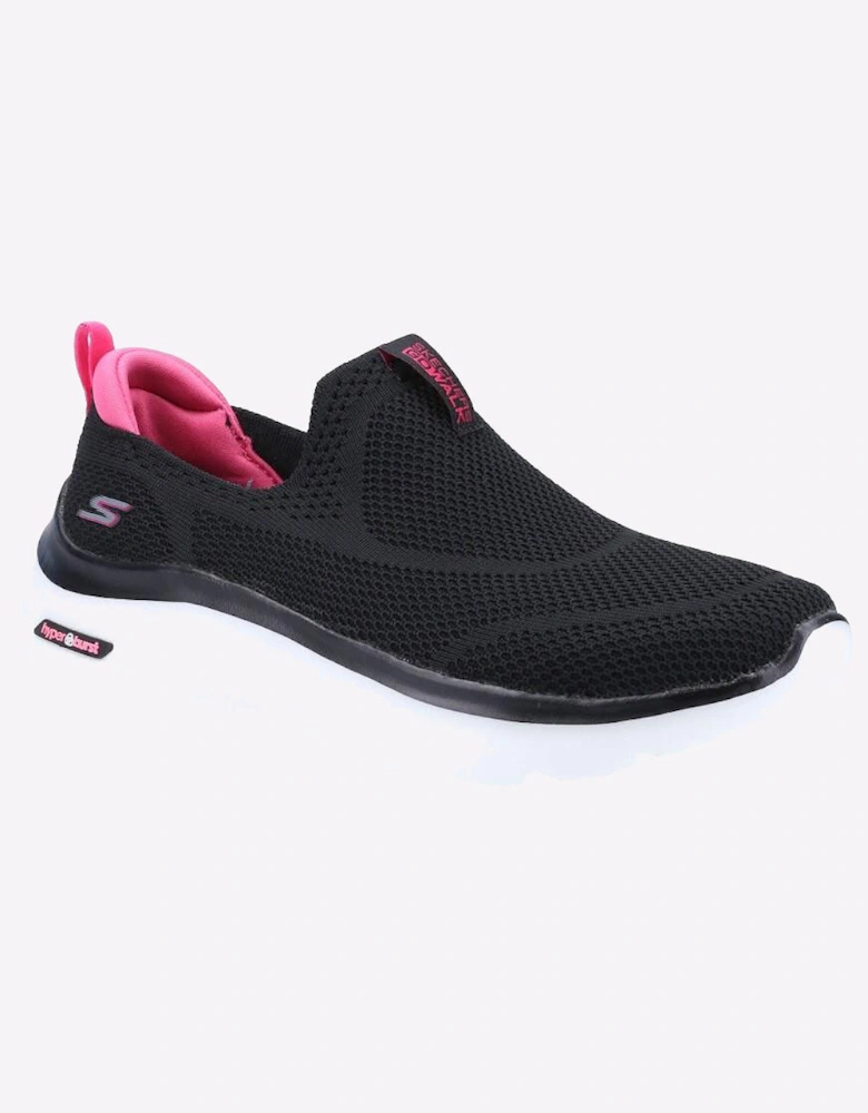 Skechers GOwalk Hyper Burst Solar Winds Slip On Shoes Womens Black/Hot Pink