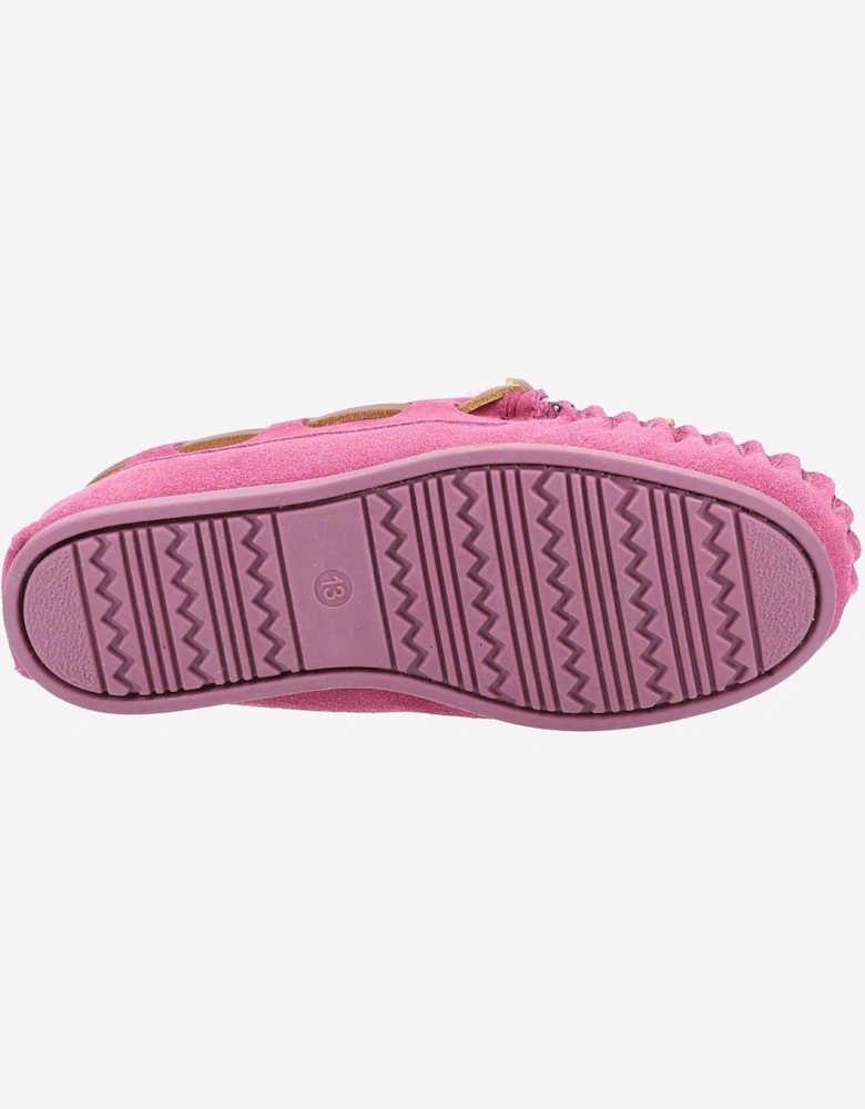 Hush Puppies Addison Memory Foam Junior Slippers Pink
