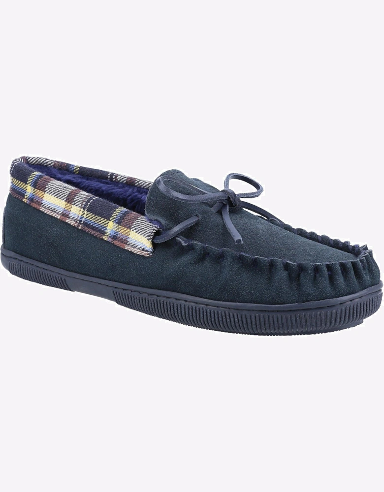 Cotswold Sodbury Moccasin Slipper Mens Navy