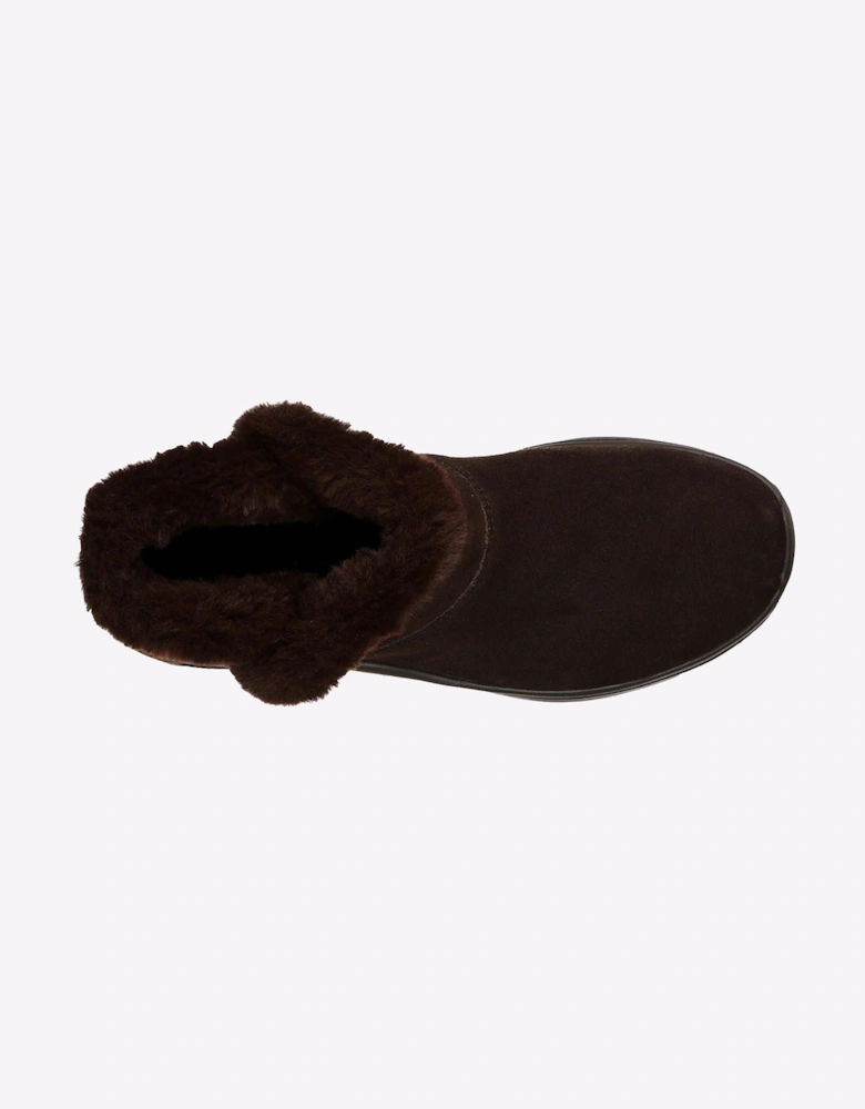 Skechers Midtown Leather Womens Boots Chocolate