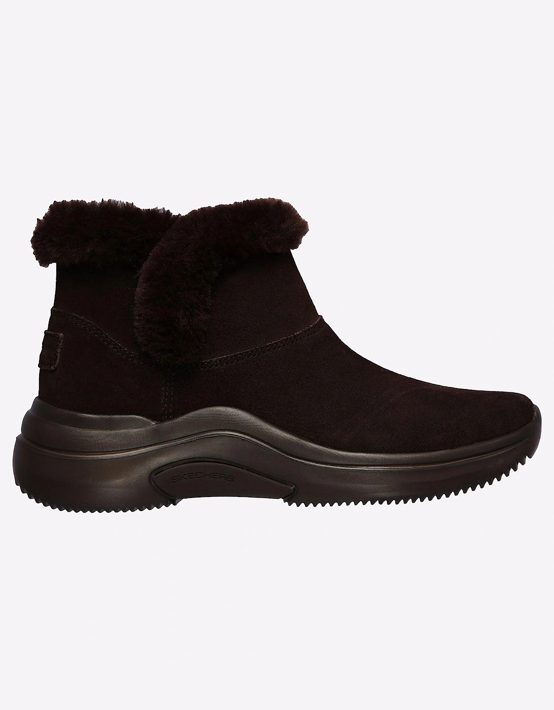 Skechers Midtown Leather Womens Boots Chocolate