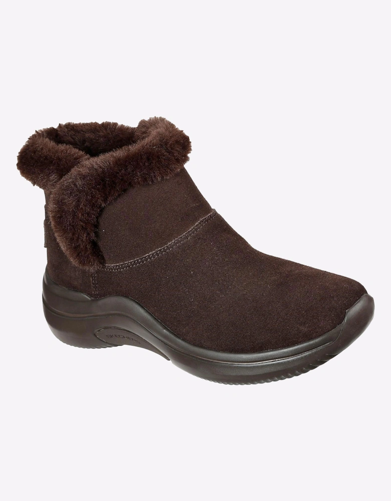 Skechers Midtown Leather Womens Boots Chocolate