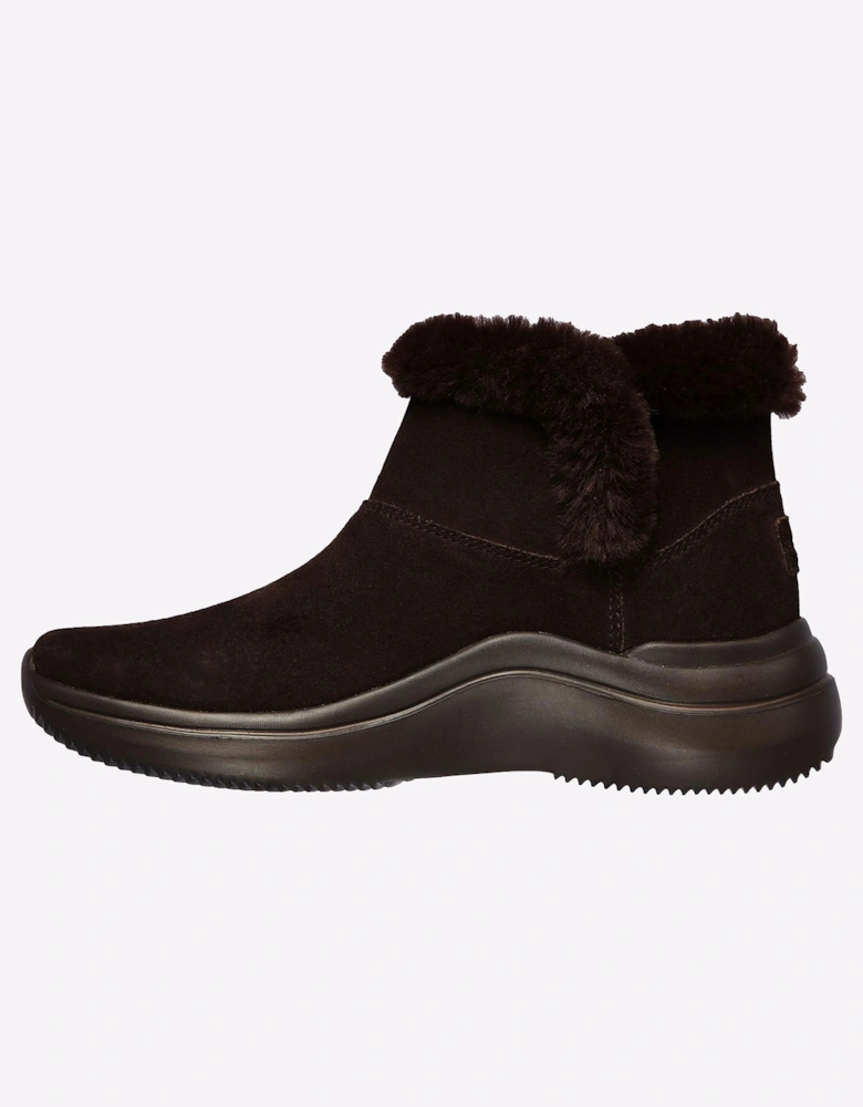 Skechers Midtown Leather Womens Boots Chocolate