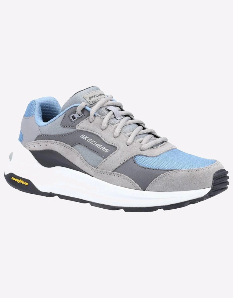 Skechers Global Memory Foam Trainers Mens Grey/Blue