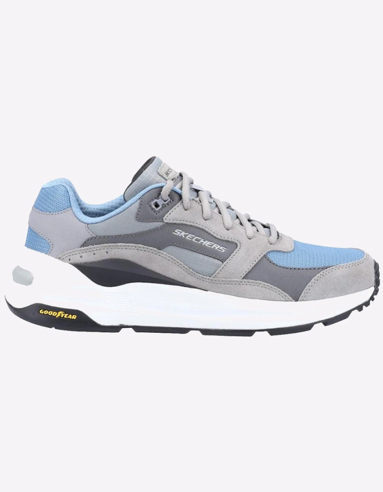 Skechers Global Memory Foam Trainers Mens Grey/Blue
