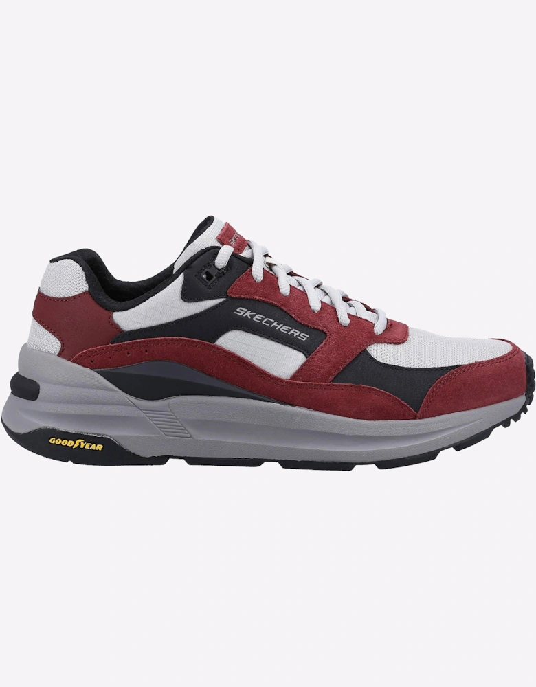 Skechers Global Memory Foam Trainers Mens Burgundy