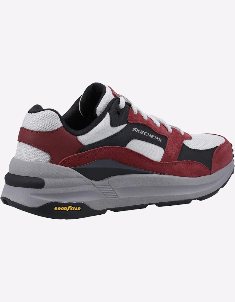 Skechers Global Memory Foam Trainers Mens Burgundy