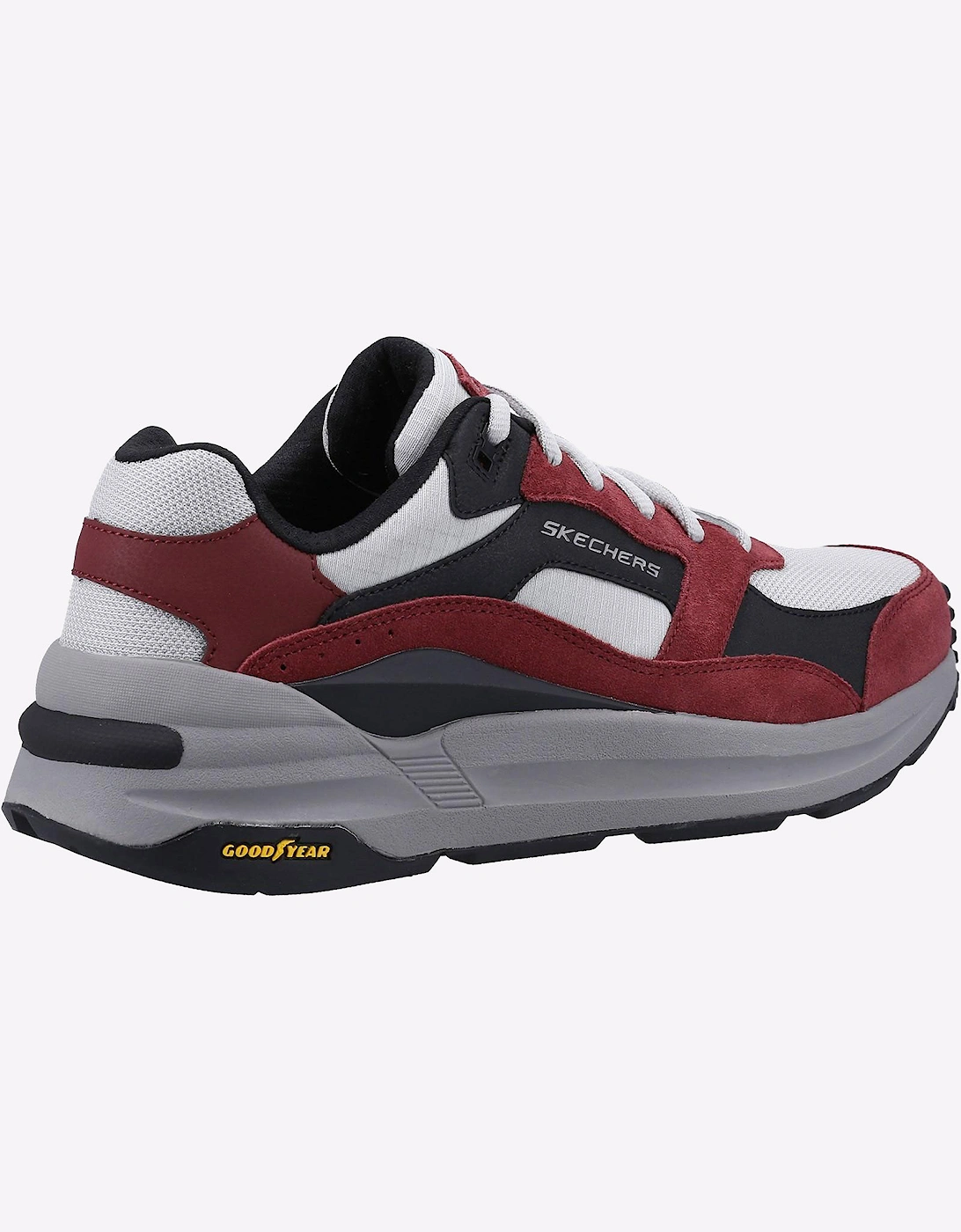 Skechers Global Memory Foam Trainers Mens Burgundy