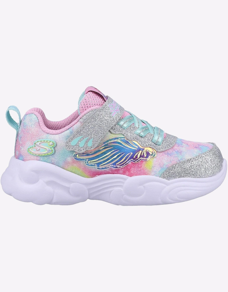 Skechers Unicorn Storm Trainers Infants Silver/Light Pink