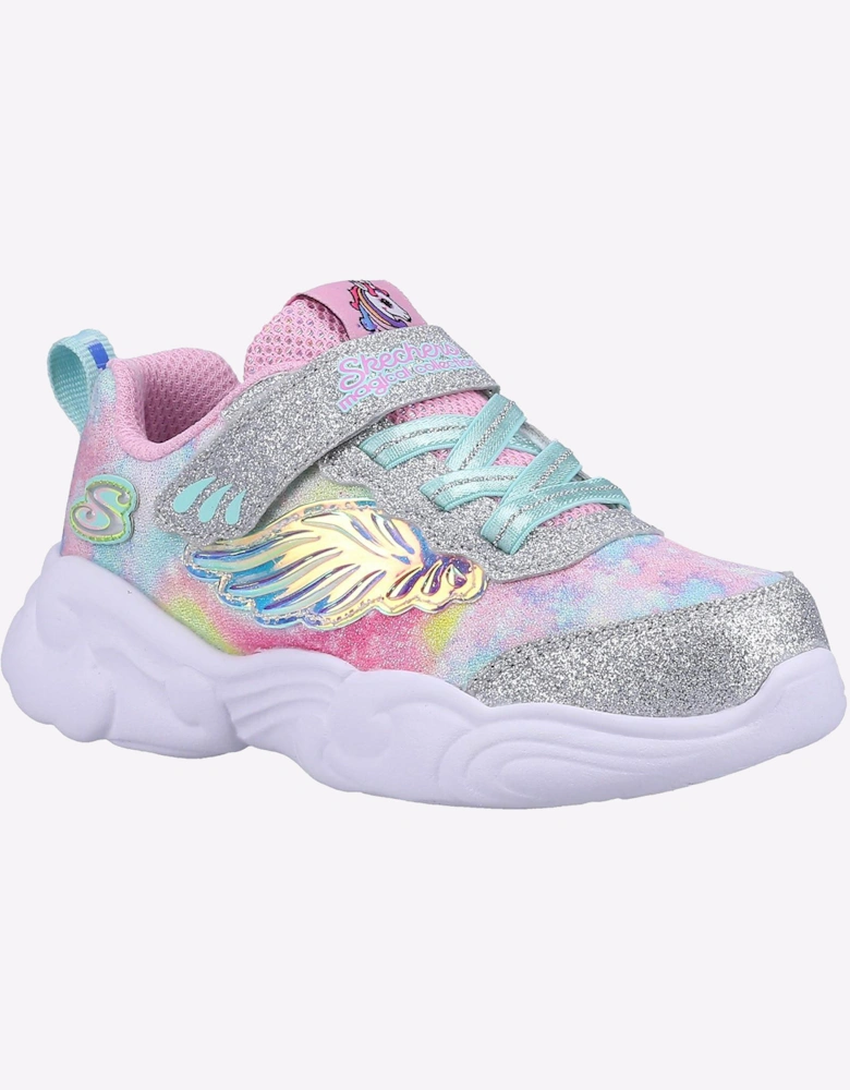 Skechers Unicorn Storm Trainers Infants Silver/Light Pink