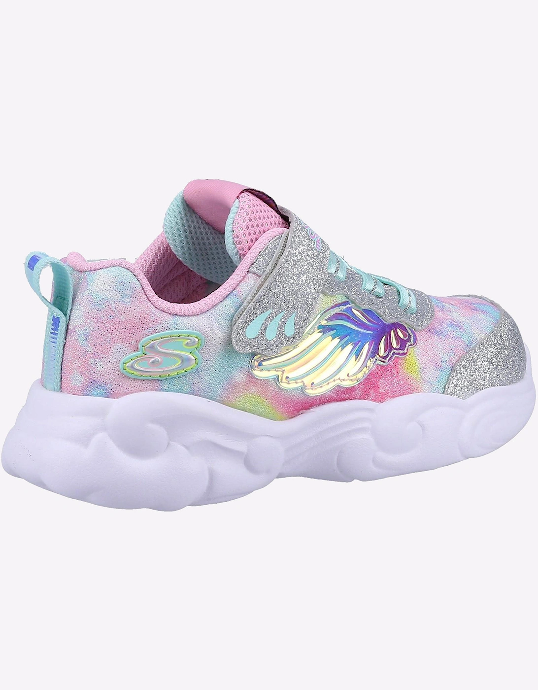 Skechers Unicorn Storm Trainers Infants Silver/Light Pink