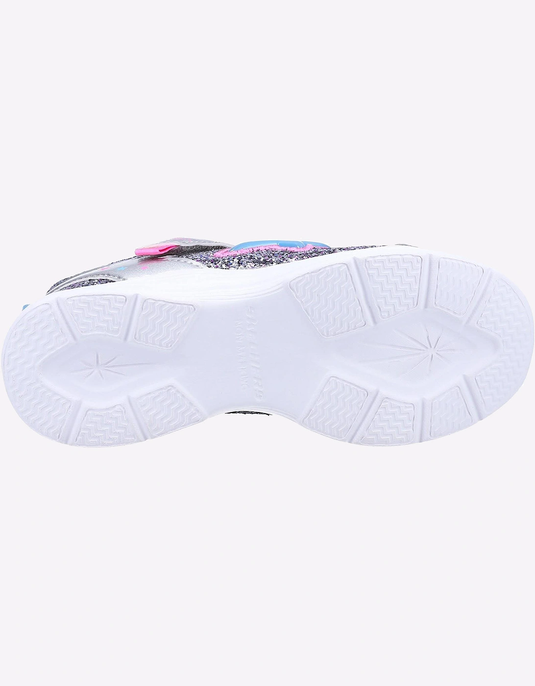 Skechers Glimmer Kicks Starlet Trainers Junior Silver/Pink