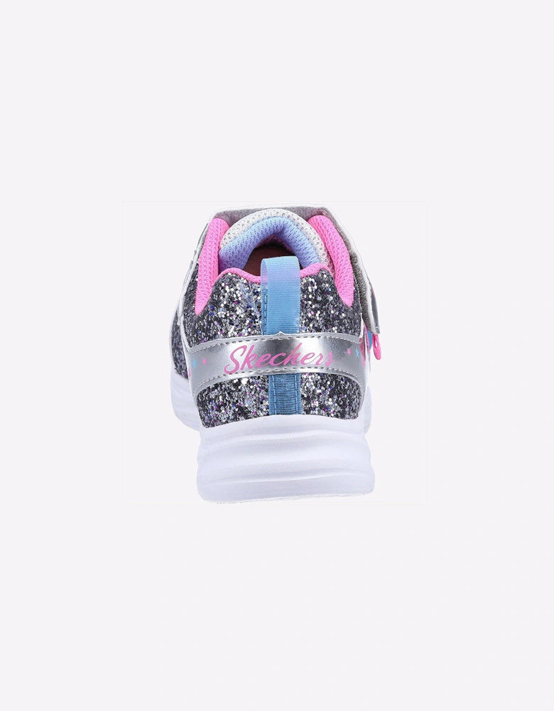 Skechers Glimmer Kicks Starlet Trainers Junior Silver/Pink