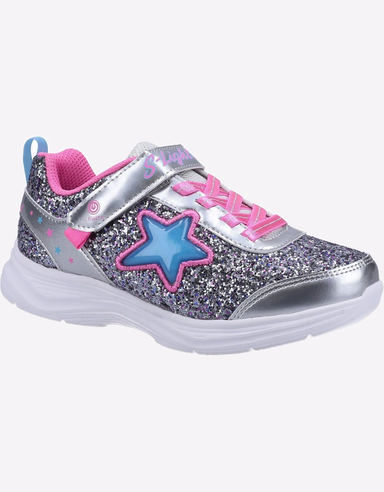 Skechers Glimmer Kicks Starlet Trainers Junior Silver/Pink