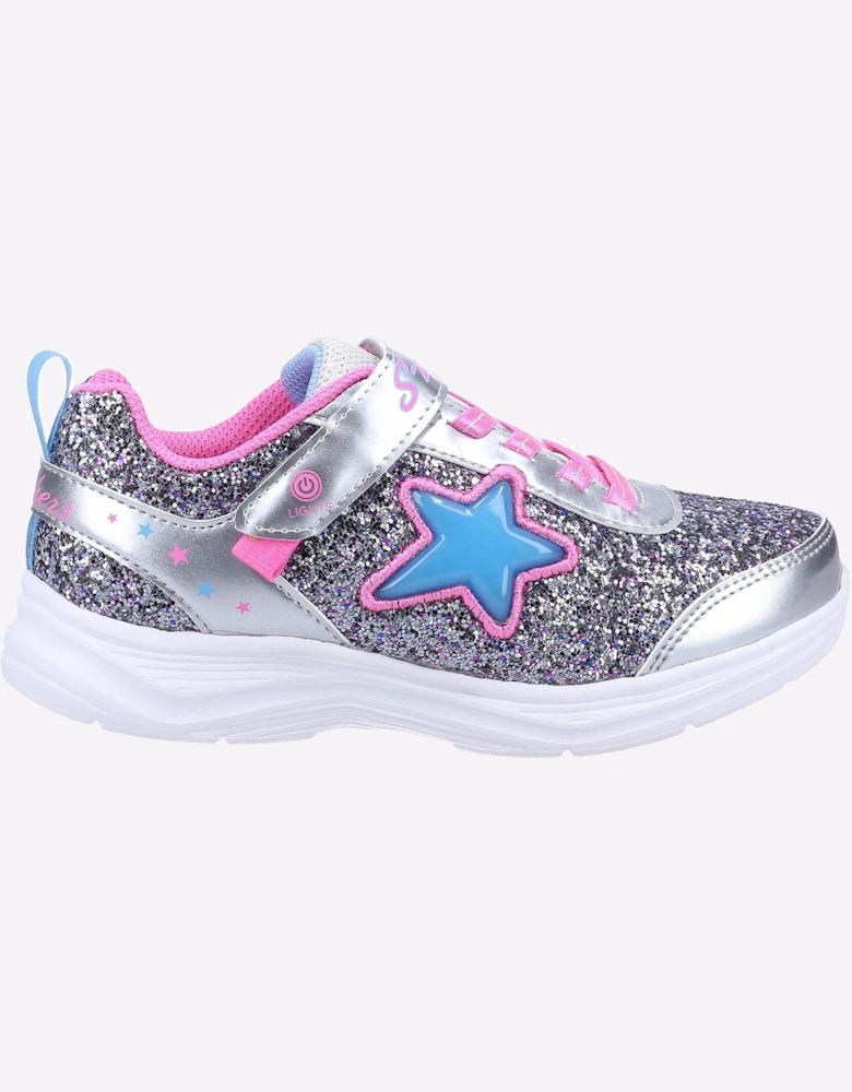 Skechers Glimmer Kicks Starlet Trainers Junior Silver/Pink