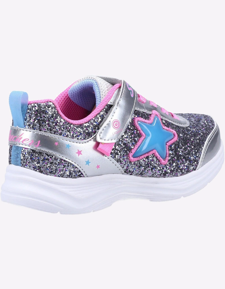 Skechers Glimmer Kicks Starlet Trainers Junior Silver/Pink