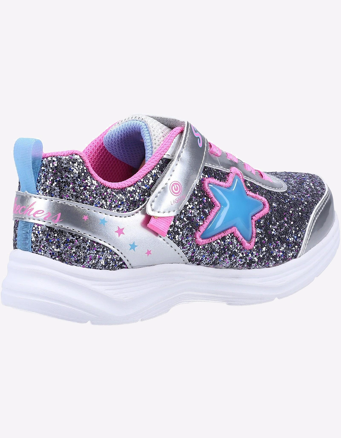 Skechers Glimmer Kicks Starlet Trainers Junior Silver/Pink