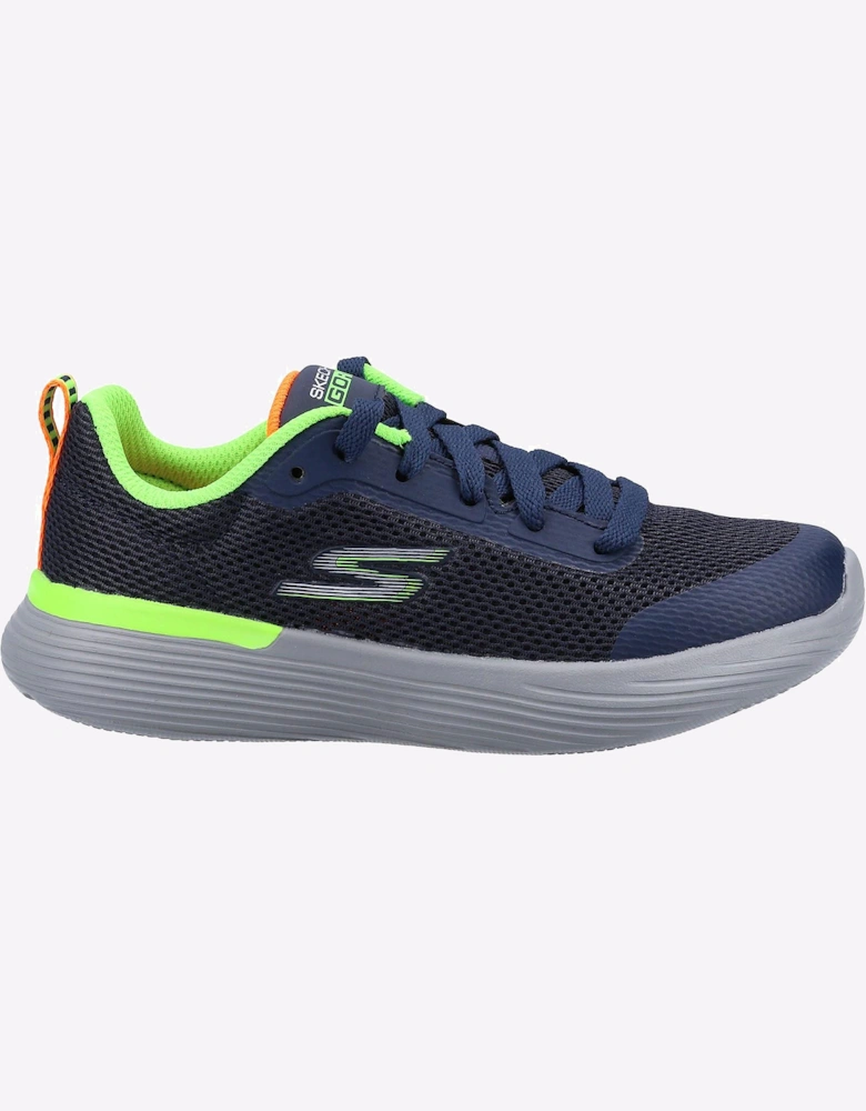 Skechers Go Run 400 V2 Memory Foam Junior Trainers Navy/Lime