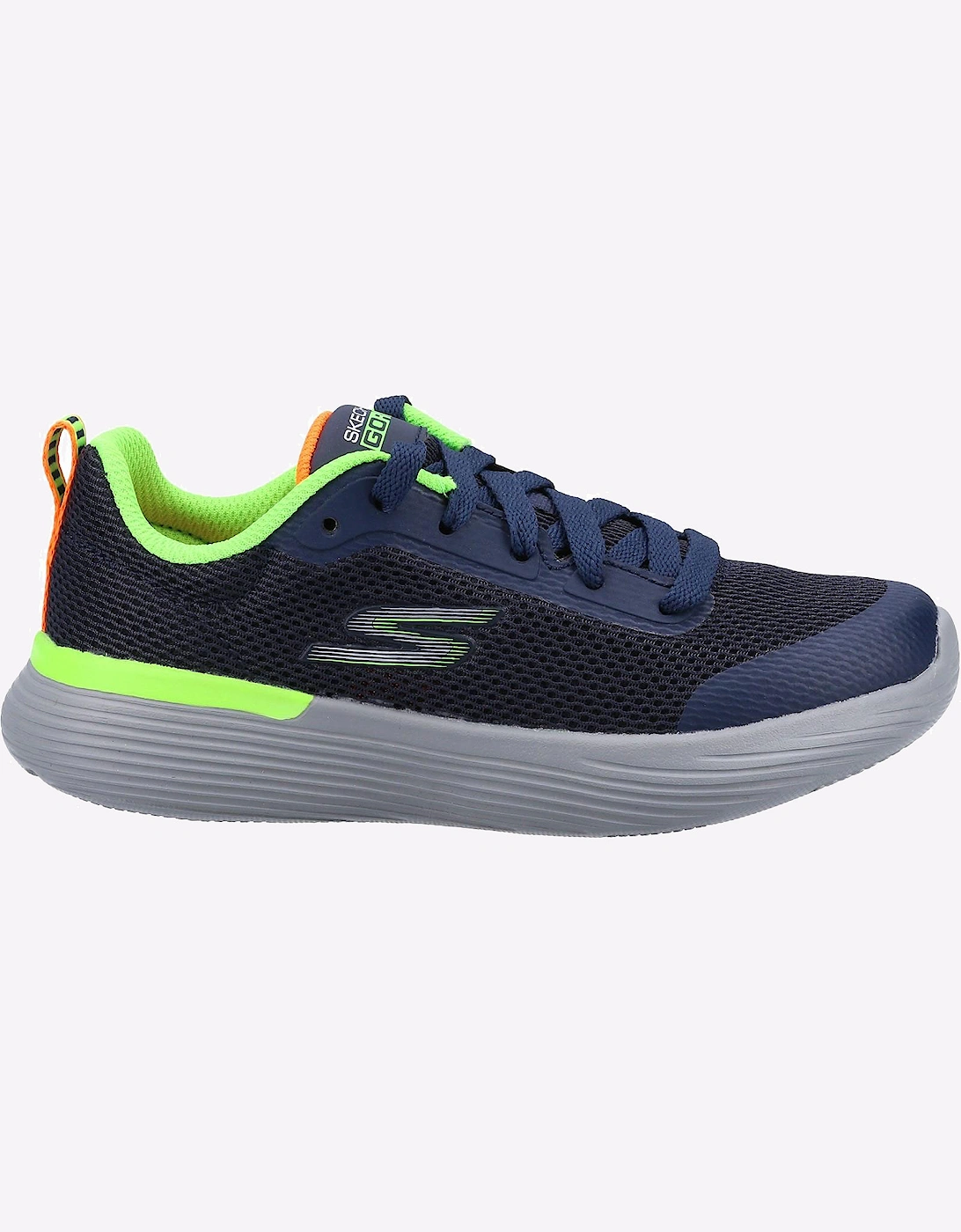 Skechers Boy's Skechers Go Run 400 V2 Memory Foam Junior Trainers Navy/Lime - Blue/Green