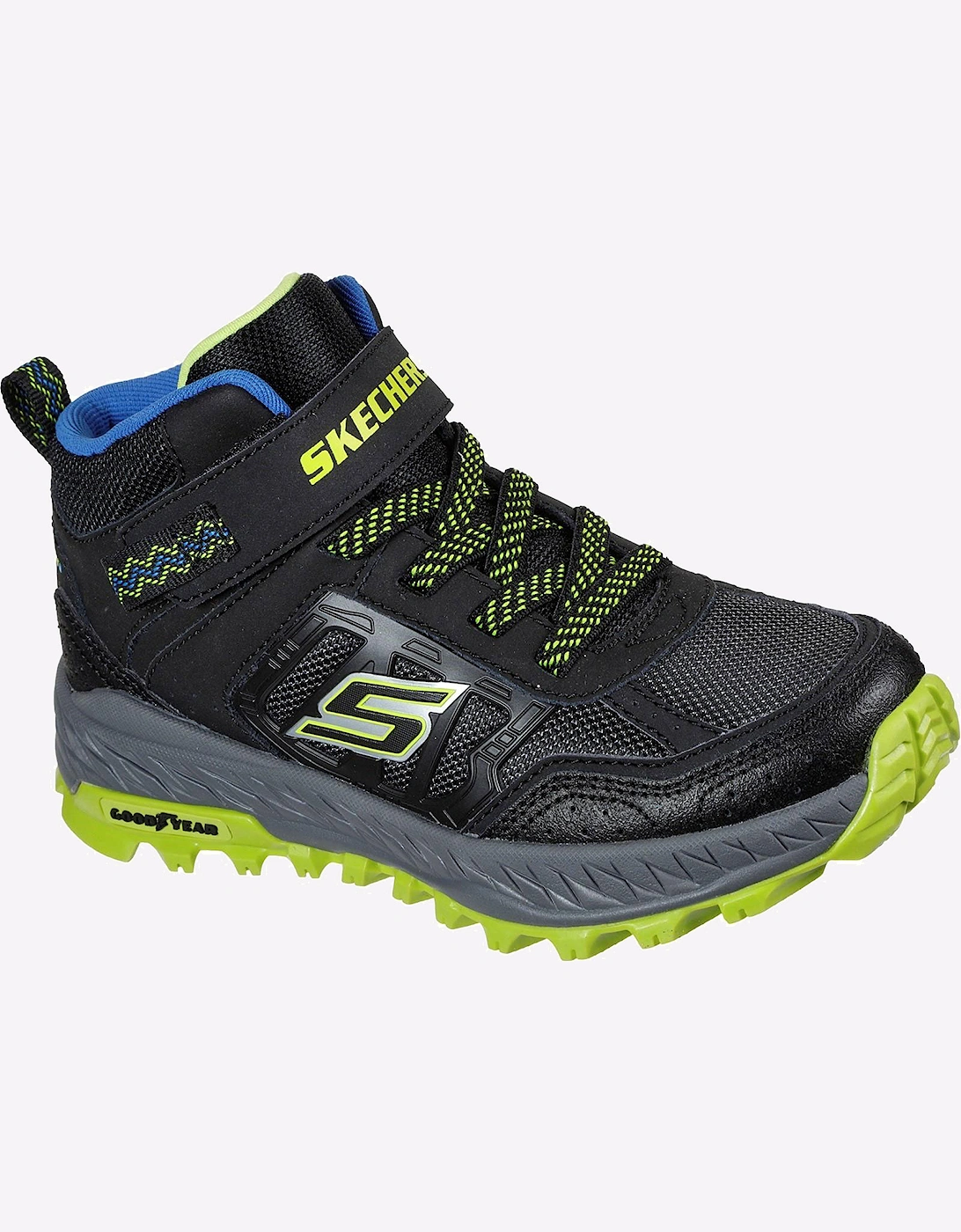 Skechers Fuse Tread Trekor Memory Foam Boot Junior Black / Lime