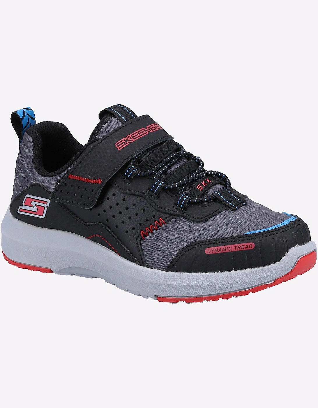 Skechers Dynamic Tread Trainers Junior Black / Grey / Red