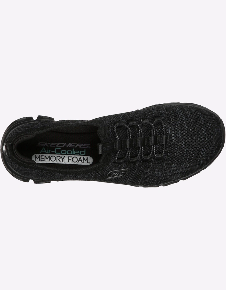 Skechers Glide Step Memory Foam Trainers Womens Black