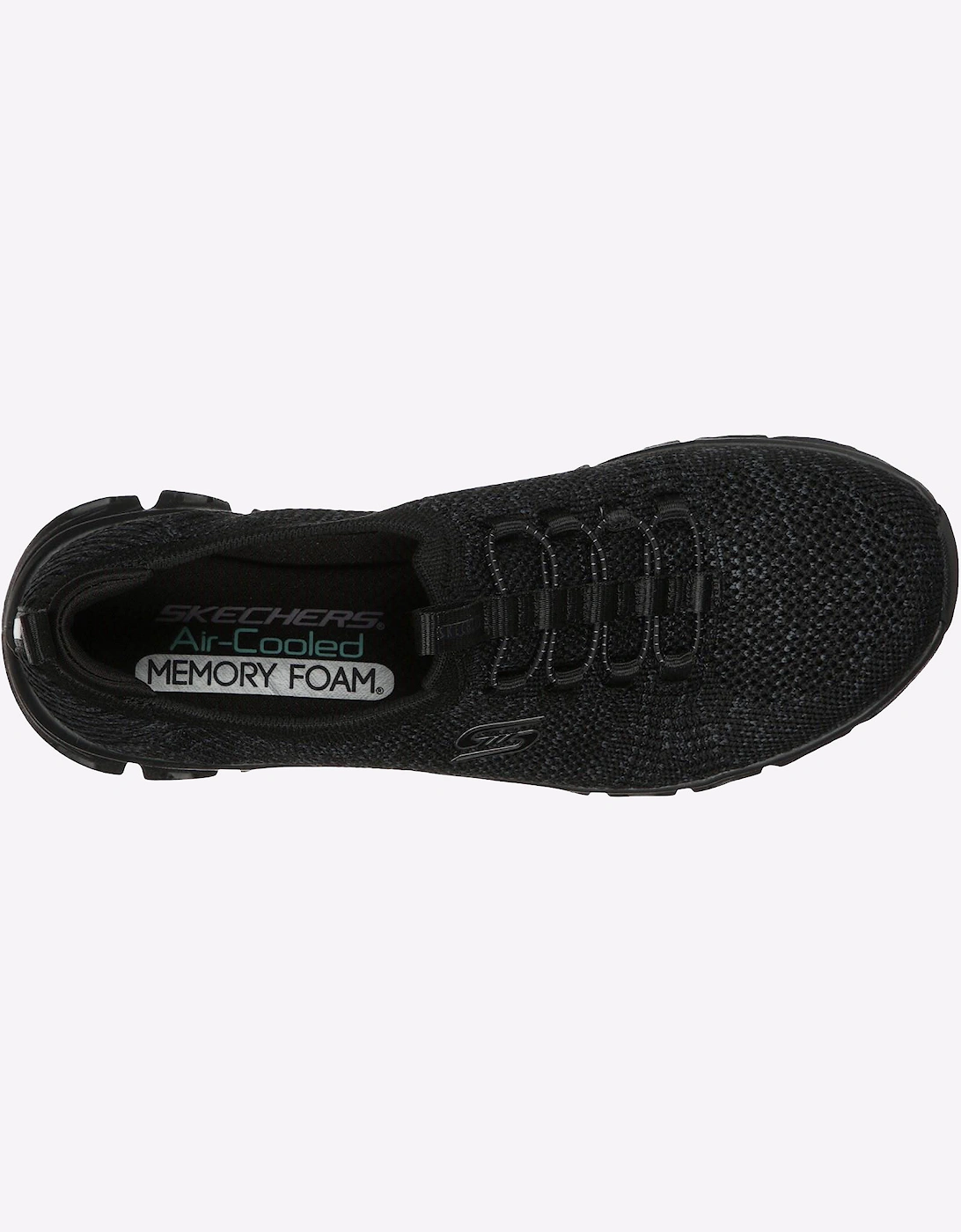 Skechers Glide Step Memory Foam Trainers Womens Black