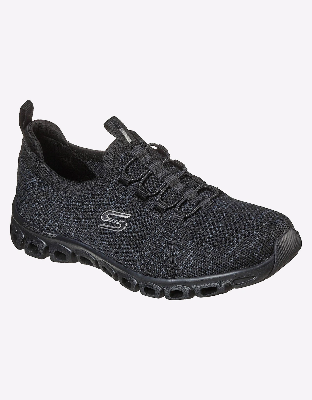 Skechers Glide Step Memory Foam Trainers Womens Black