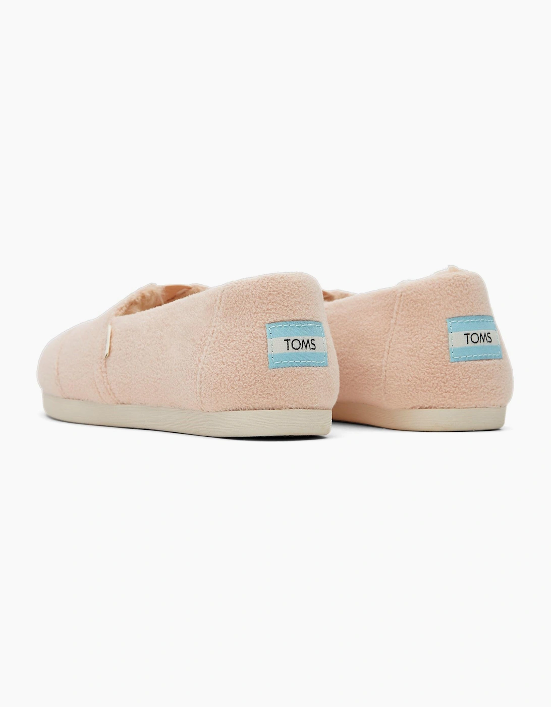 Toms Alpargata Classic Slipper Womens Dusty Pink Fleece/Embroidery