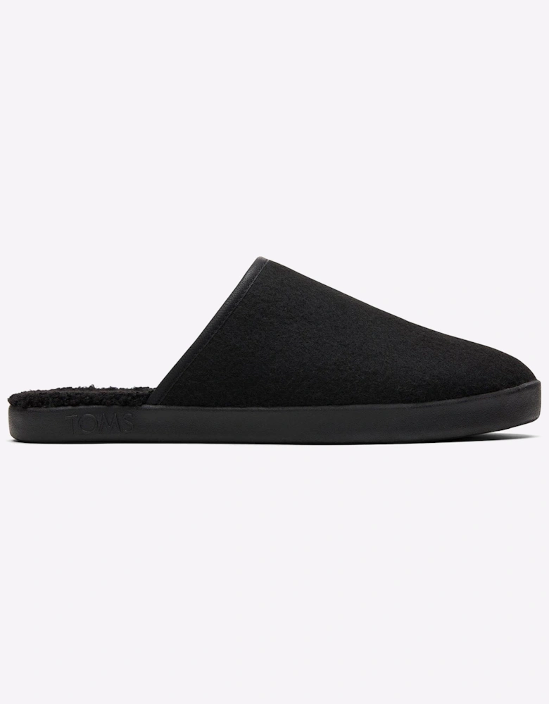 Toms Harbor Mule Slippers Mens Black REPREVE Two Tone Felt