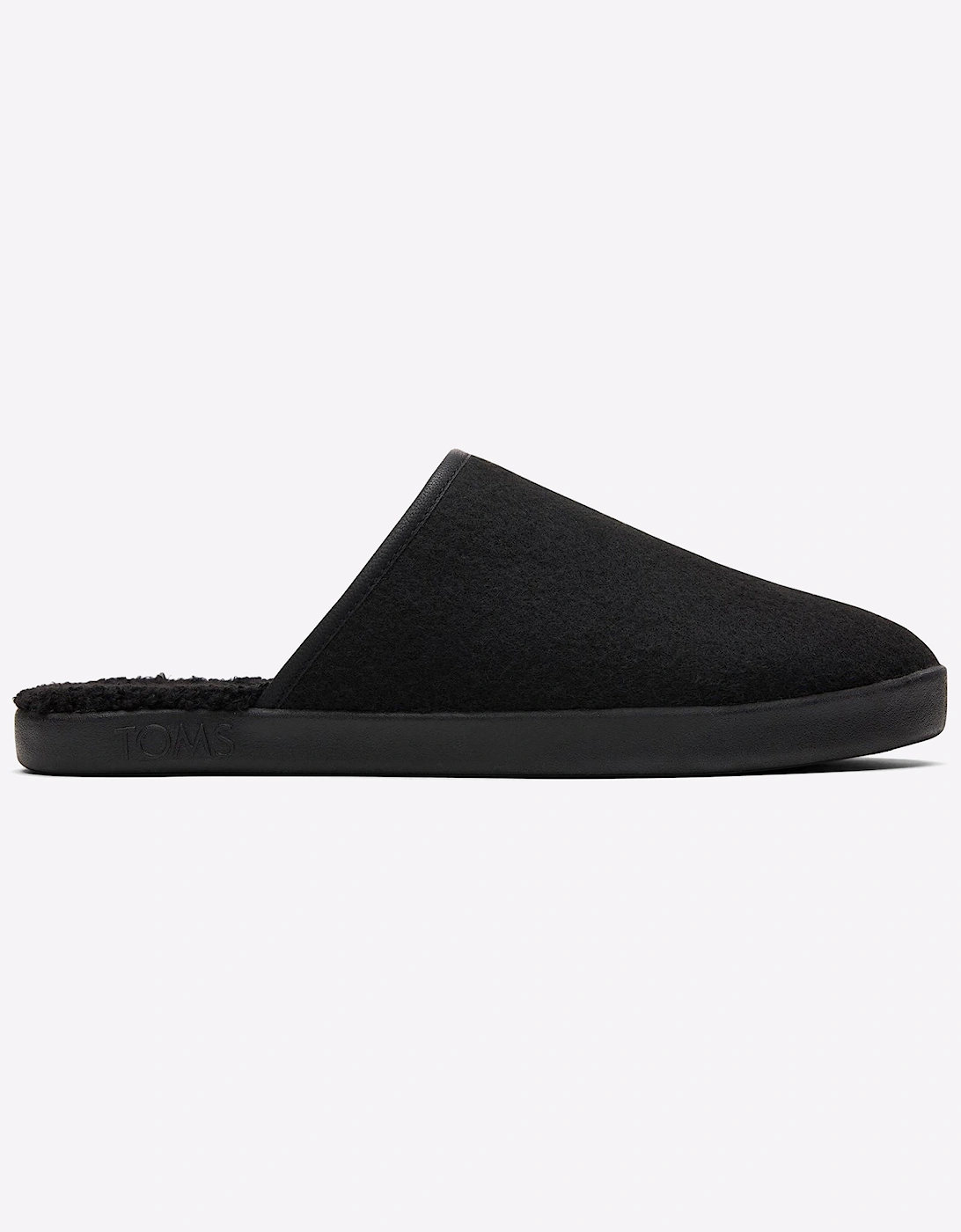Toms Harbor Mule Slippers Mens Black REPREVE Two Tone Felt