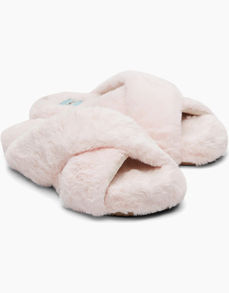 Toms Susie Slipper Womens Pink Faux Fur