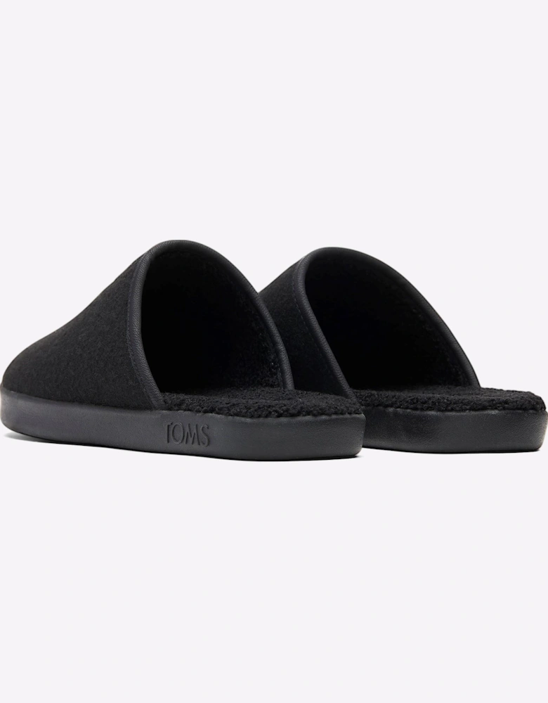 Toms Harbor Mule Slippers Mens Black REPREVE Two Tone Felt
