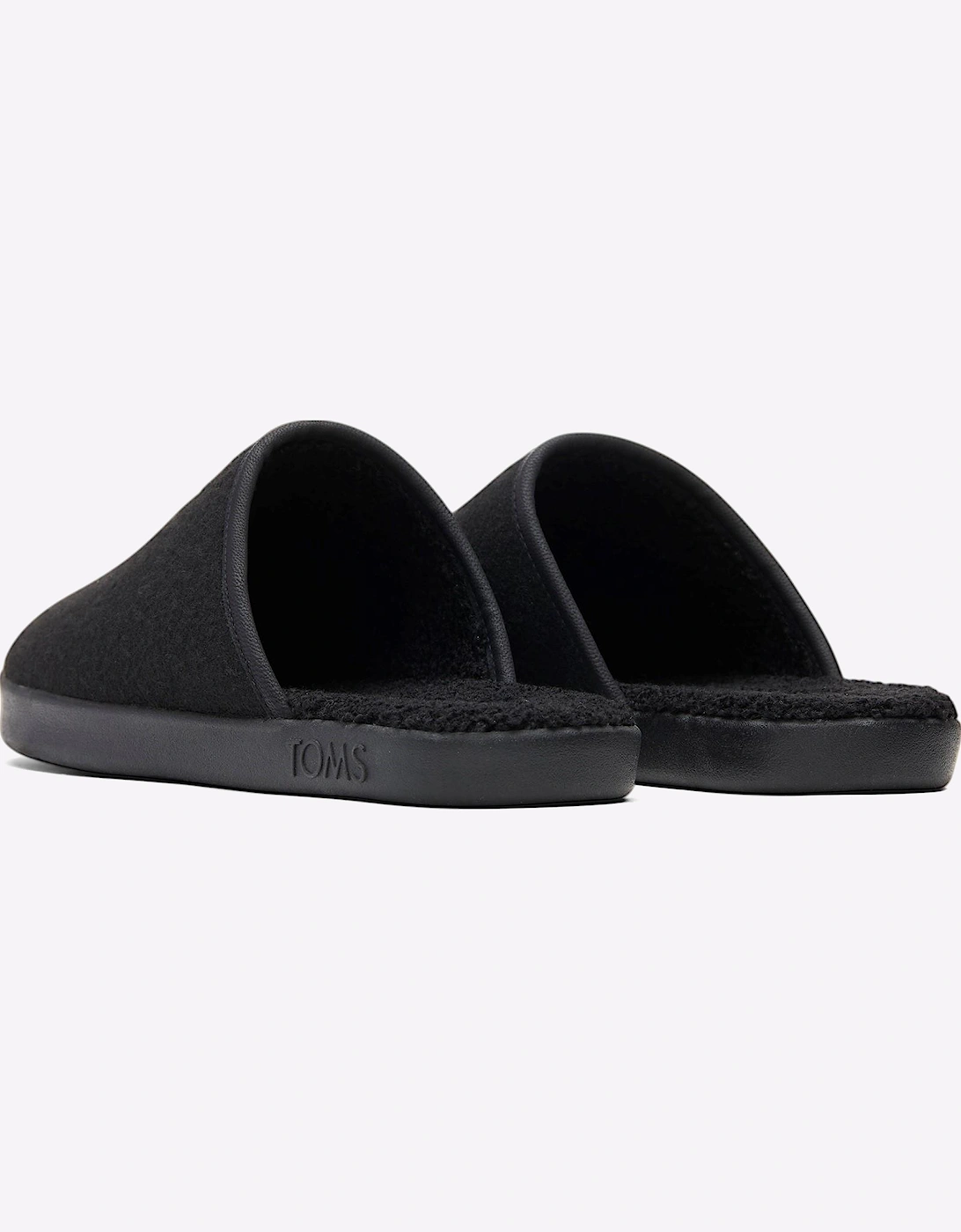 Toms Harbor Mule Slippers Mens Black REPREVE Two Tone Felt
