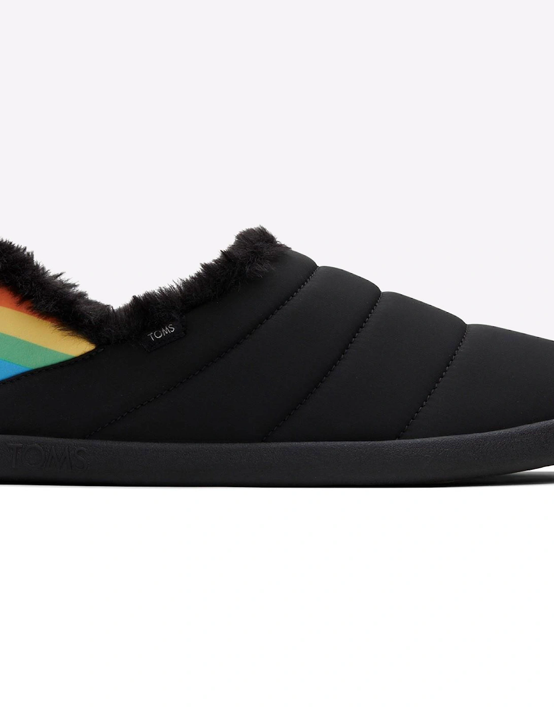 Toms Ezra Classic Slippers Womens Black Matte/Rainbow