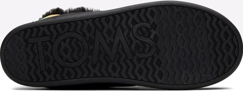Toms Ezra Classic Slippers Womens Black Matte/Rainbow