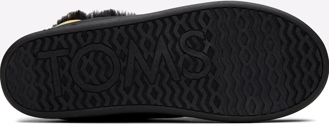 Toms Ezra Classic Slippers Womens Black Matte/Rainbow