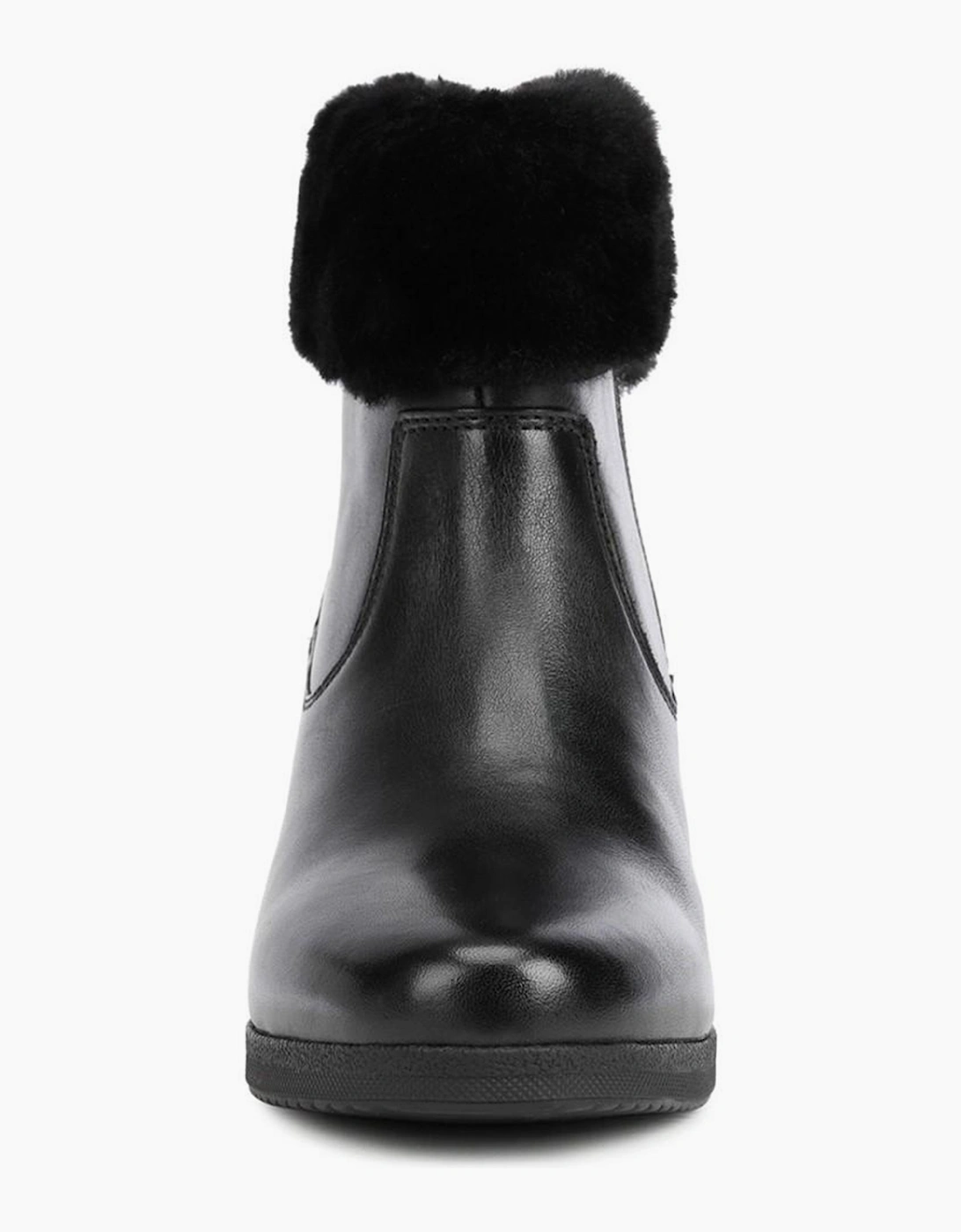 Geox Anylla Womens Wedge Ankle Boots Black