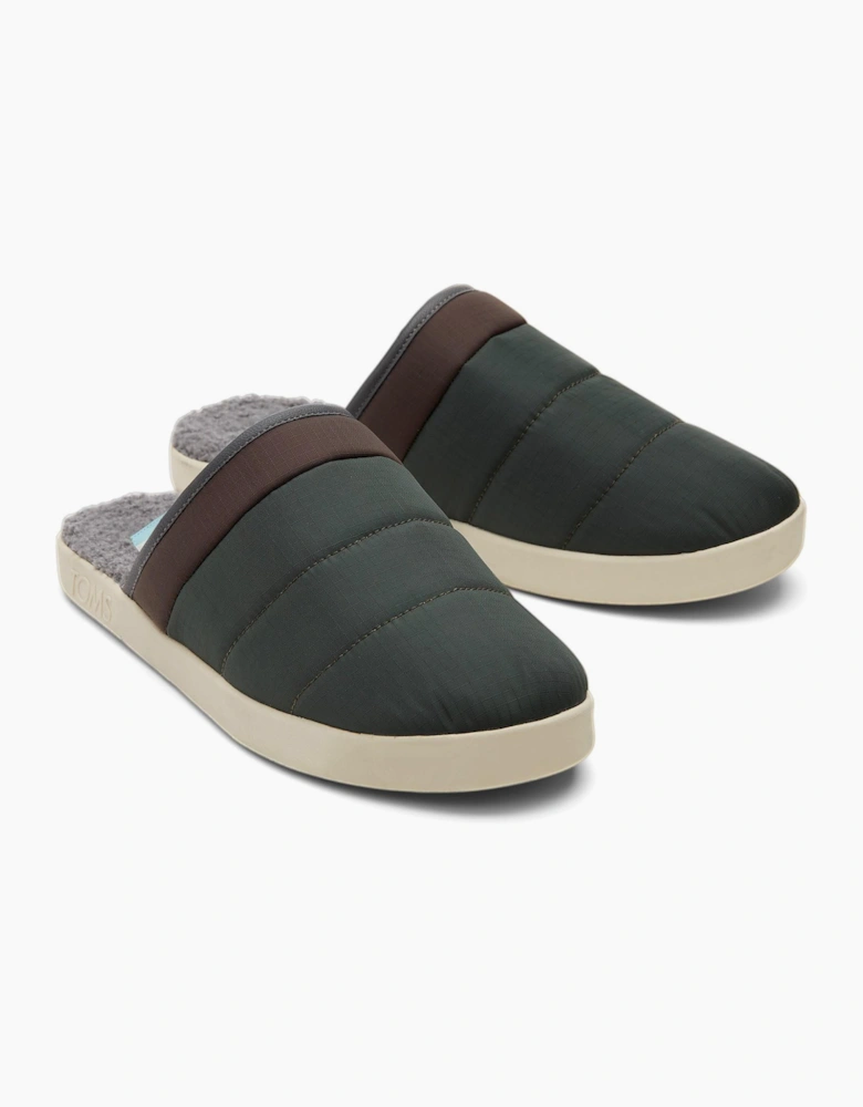 Toms Harbor Mule Mens Slippers Deep Forest Matte Ripstop