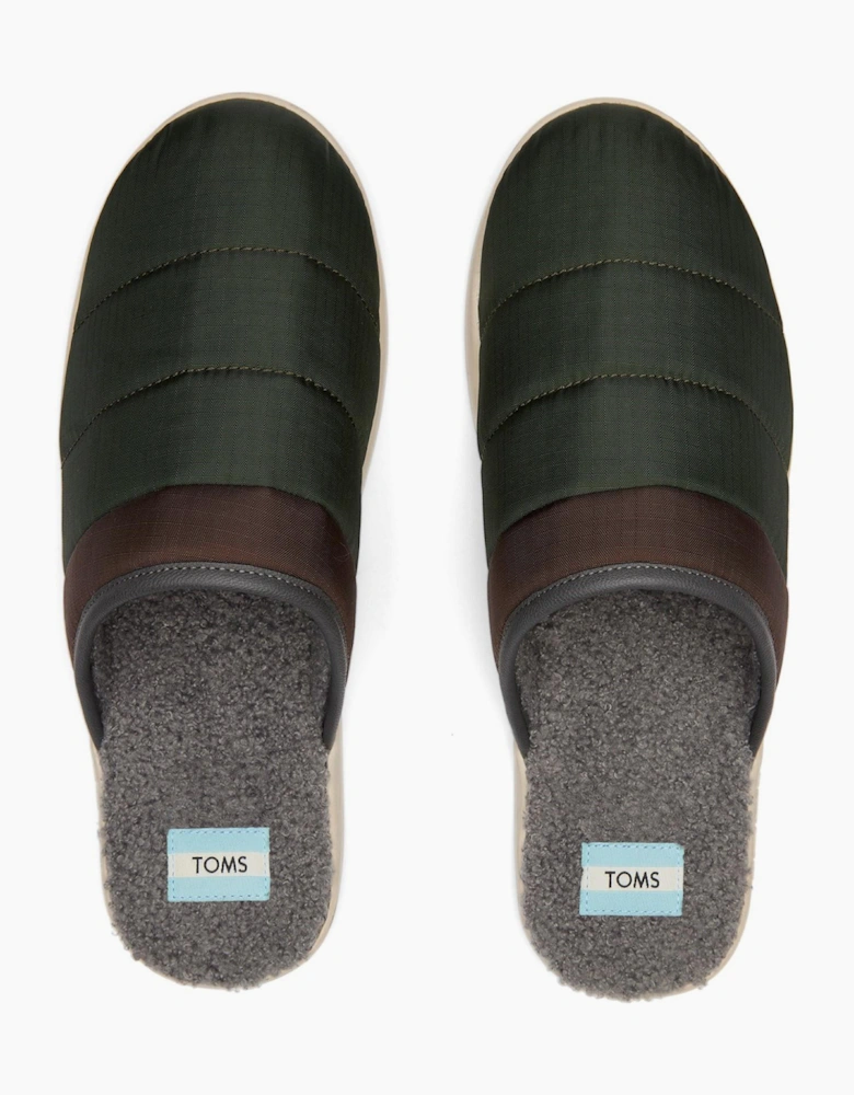 Toms Harbor Mule Mens Slippers Deep Forest Matte Ripstop