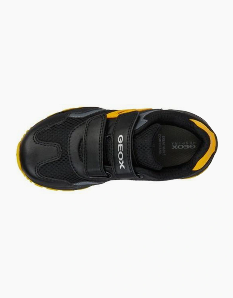 Geox Pavel Boys Trainers Black / Yellow