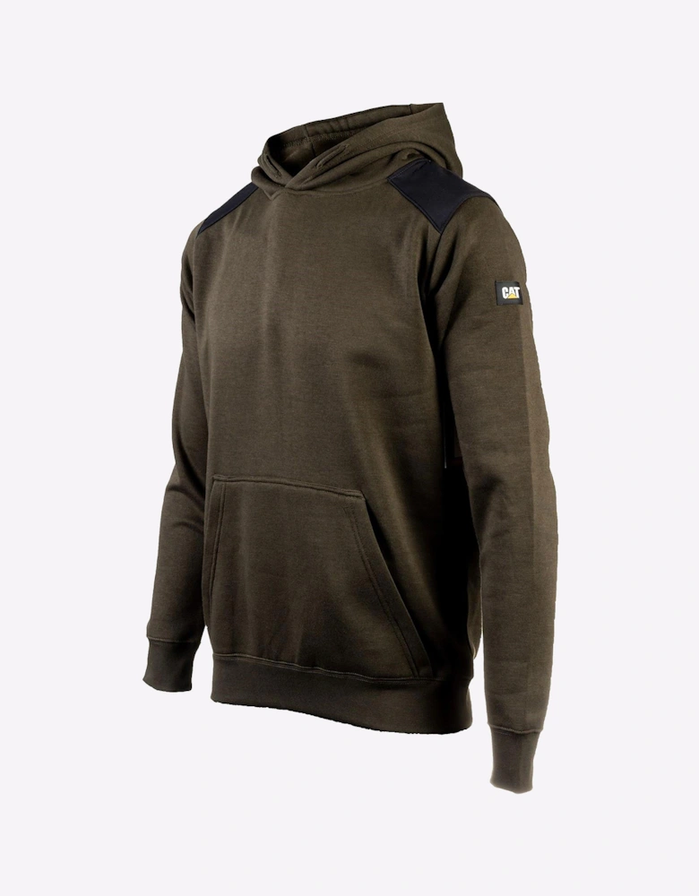 Caterpillar Essentials Hooded Sweatshirt Mens Army Moss
