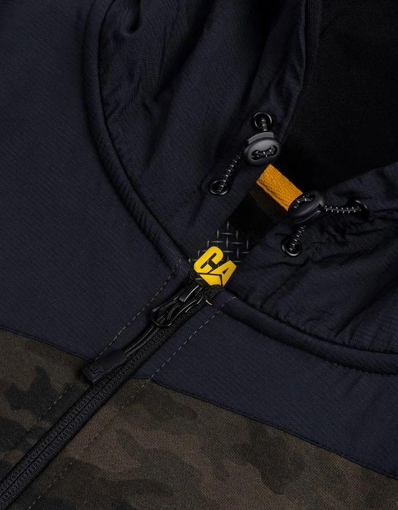 Caterpillar Trade Hooded Sweatshirt Mens Night Camo-Black