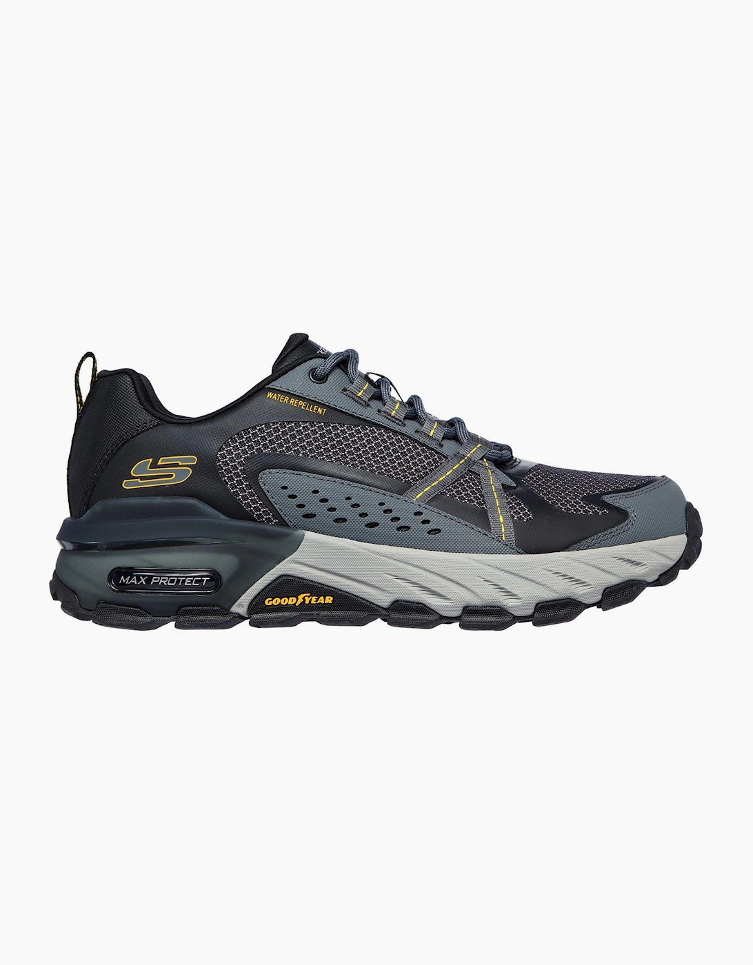 Skechers Max Protect Memory Foam Mens Trainers Black/Charcoal