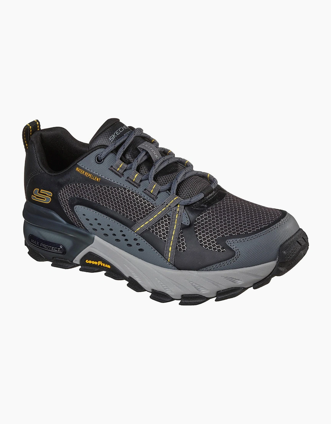 Skechers Max Protect Memory Foam Mens Trainers Black/Charcoal
