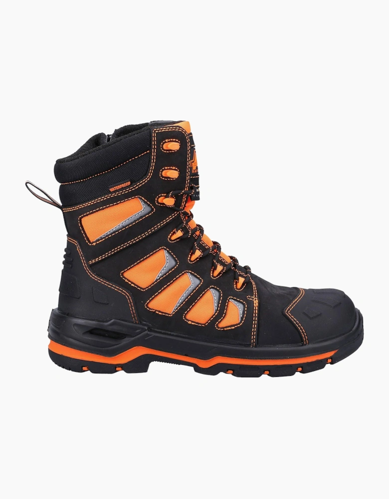 Amblers Safety Beacon Safety Waterproof Boot Mens Black / Orange