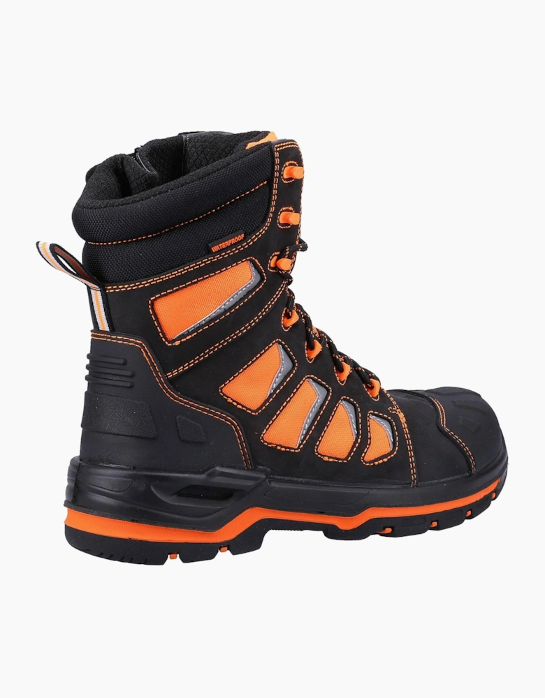 Amblers Safety Beacon Safety Waterproof Boot Mens Black / Orange