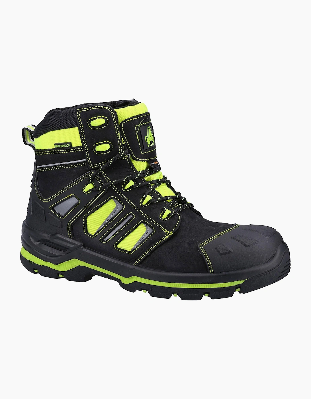Amblers Safety Amblers Radiant Waterproof Safety Boots Mens Black / Yellow